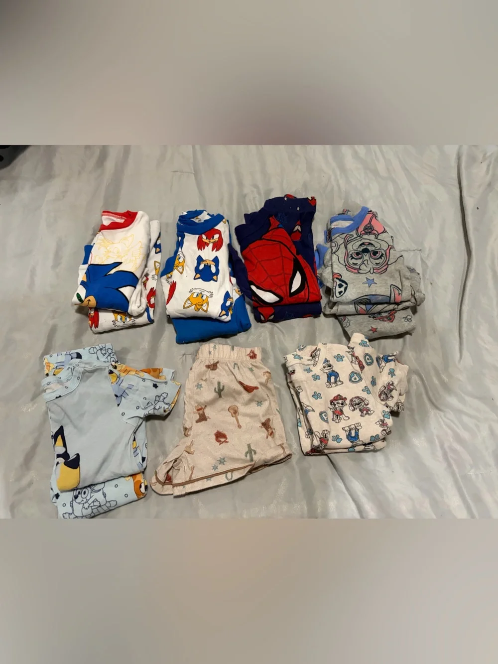 Kids Character Pajama Set – Sonic, Spider-Man, Bluey, Paw Patrol